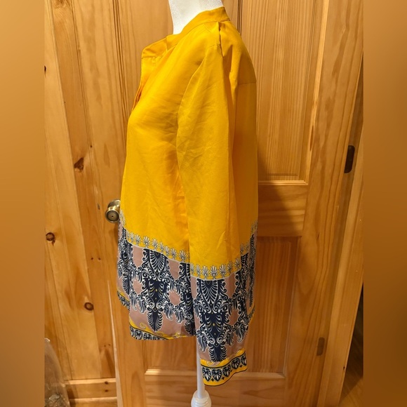 J.Crew women’s vibrant yellow blouse with detail size S - Picture 4 of 12